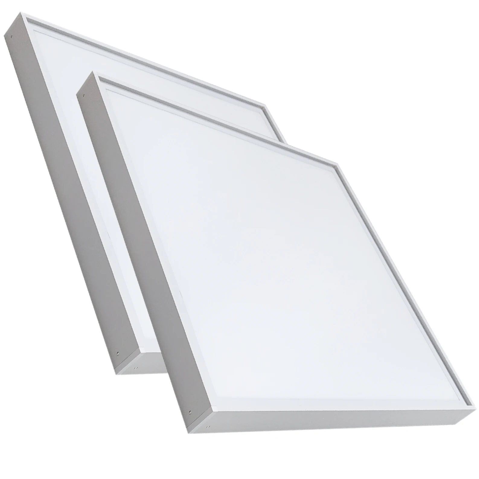 LED ATOMANT Kit Panel LED 60x60cm CCT 48W 5000 lúmenes con soporte de superficie blanco incluido, CCT (Selector de Color Blanco Calido, Neutro y Frio), ideal para oficinas, cocinas, comercios o