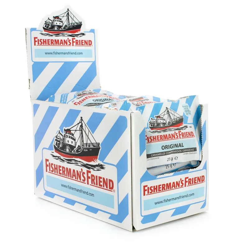 Fisherman's Friend Original, Caramelo Comprimido: Con o Sin Azúcar - 24 unidades de 25 gr - Sabor extrafuerte a base de regaliz, eucalipto y mentol