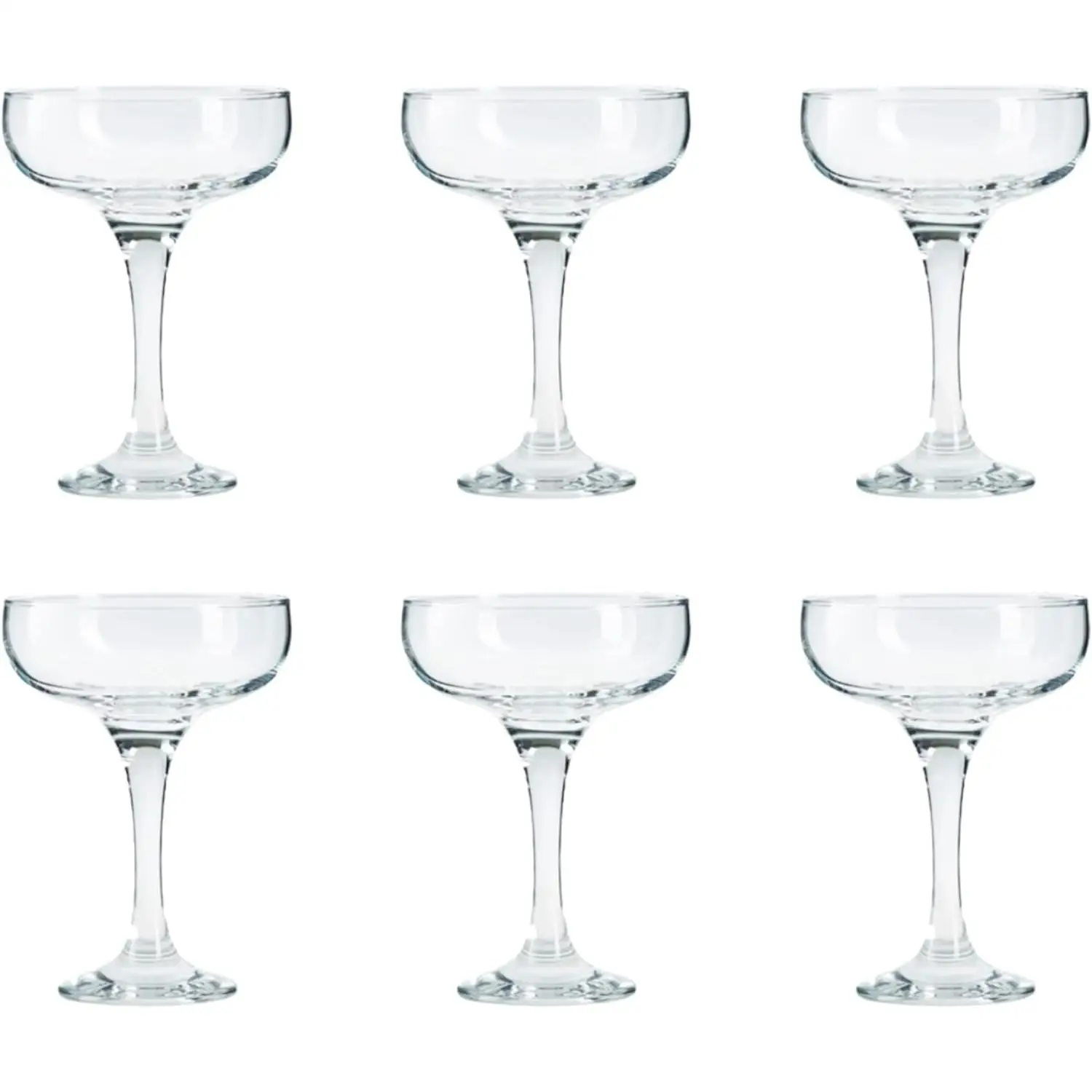 C.A | Set de 6 Copas de Champagne LAV Misket 🥂 | Cristal Elegante 235 ml | Para Brindis, Fiestas y Celebraciones