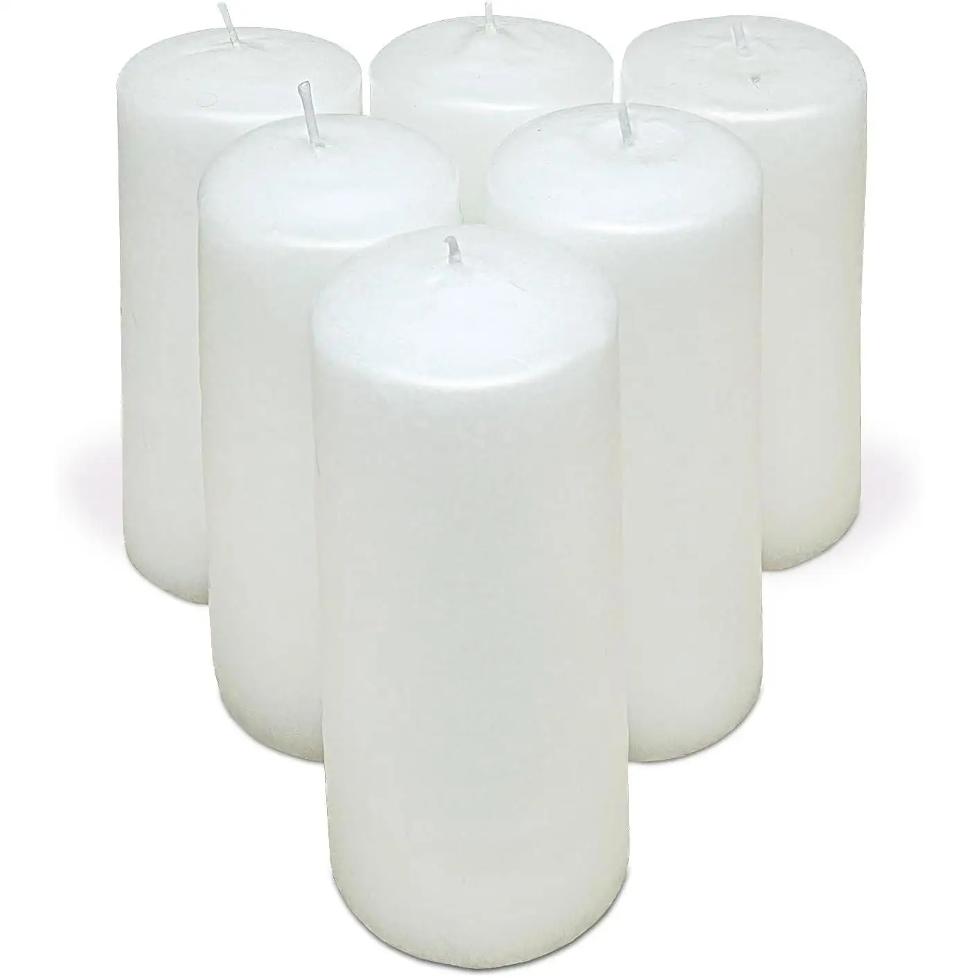 COM-FORT HOUSE- Velas Blancas Pack velas de 6 Unidades Velas 6x15cm Tealight Velas Decorativas Sin Perfume