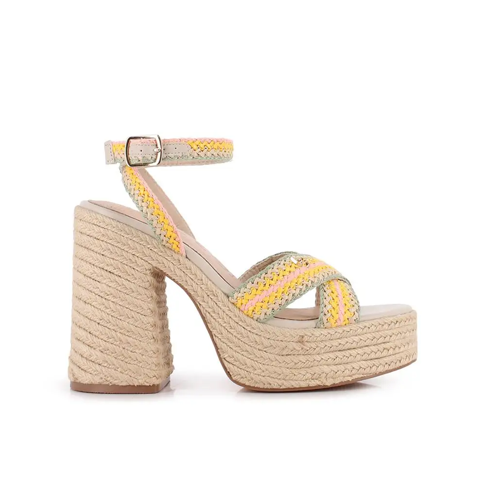 Blogger MAREEN Sandalias de tacón para mujer multicolor en sintético con hebilla 84604