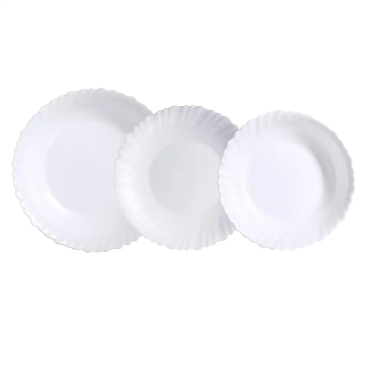 Luminarc Feston Vajilla Vidrio Opal 18 Piezas Blanca