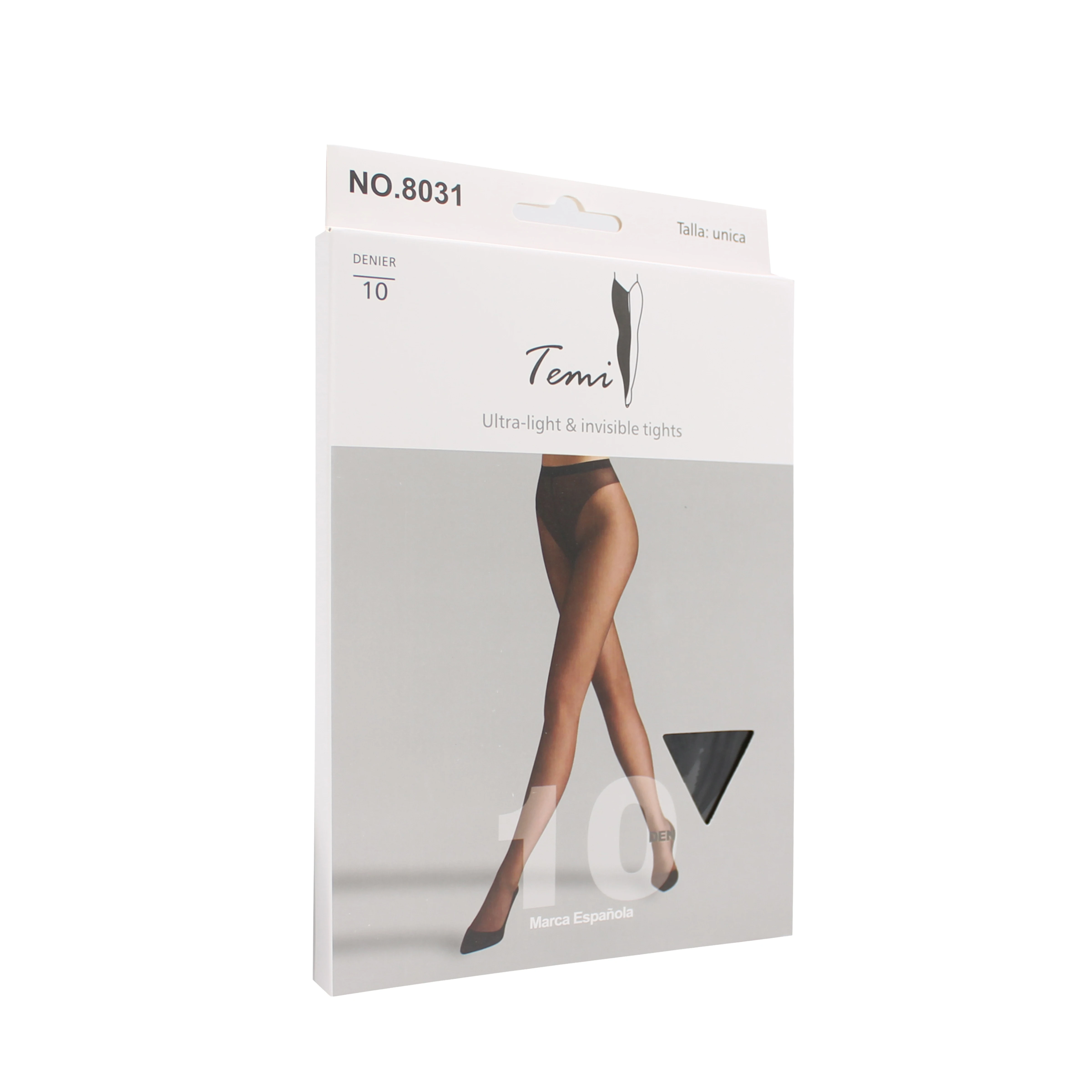 Temil Women's Transparent Half Pantyhose 10 Den One Size