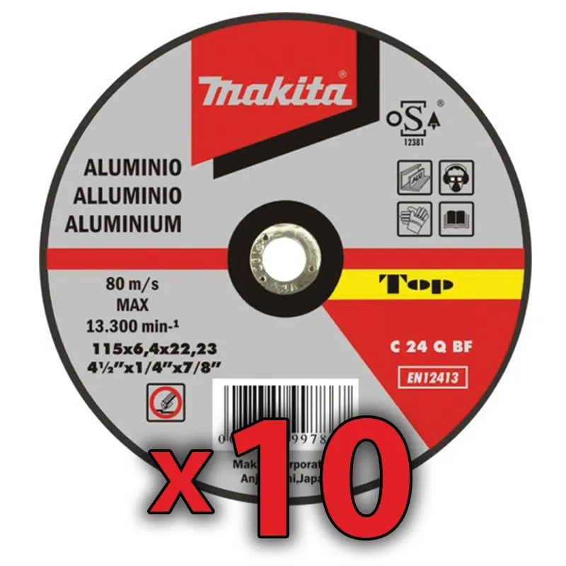 MAKITA - Disco Corte Aluminio MAKITA 115x1,6 mm 10 Unidades
