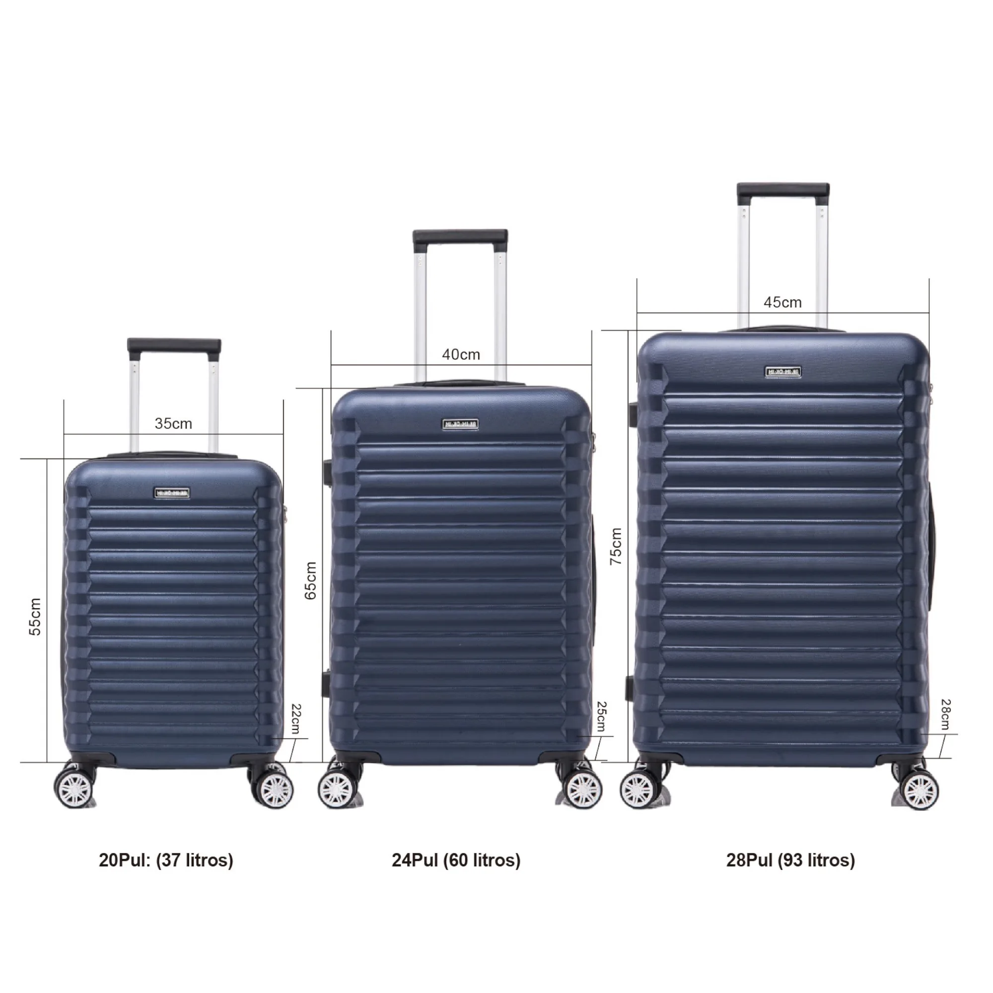 Stylish Travel Suitcase Set: ABS Light Case, Number Lock, 4 360 ° Swivel Wheels, aluminum telescopic handle | Luggage Set | Trolley suitcase cabin Set (6999 4M M013 8001 8002 8008 6020 FLASH-8)