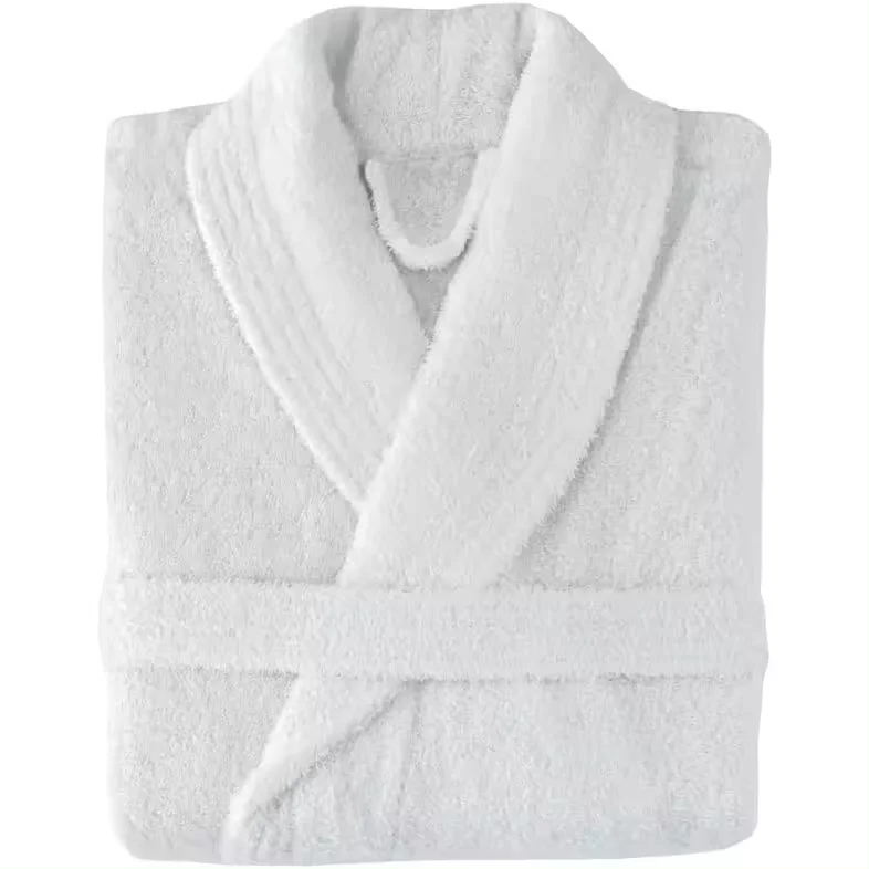 Carded cotton bath bathrobe without Hood. 100% premium cotton density 380gr. Available in various colors. Ultra soft and absorbent fabric. Sizes M, L, XL and XXL