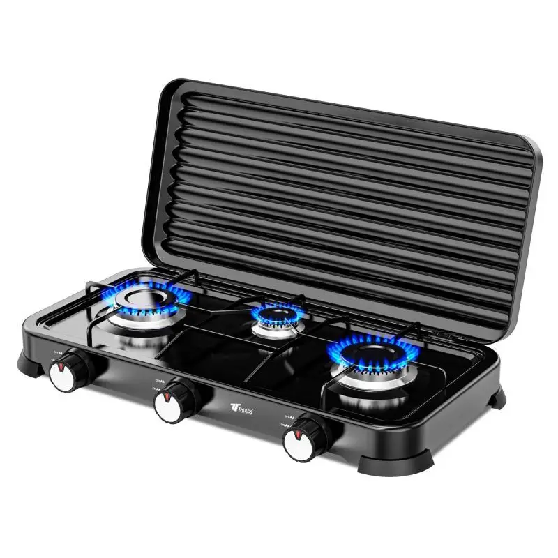 Cocina de gas Portátil Thulos de 2 y 3 Quemadores - Perfecta para cocinas tanto en interior como exterior.