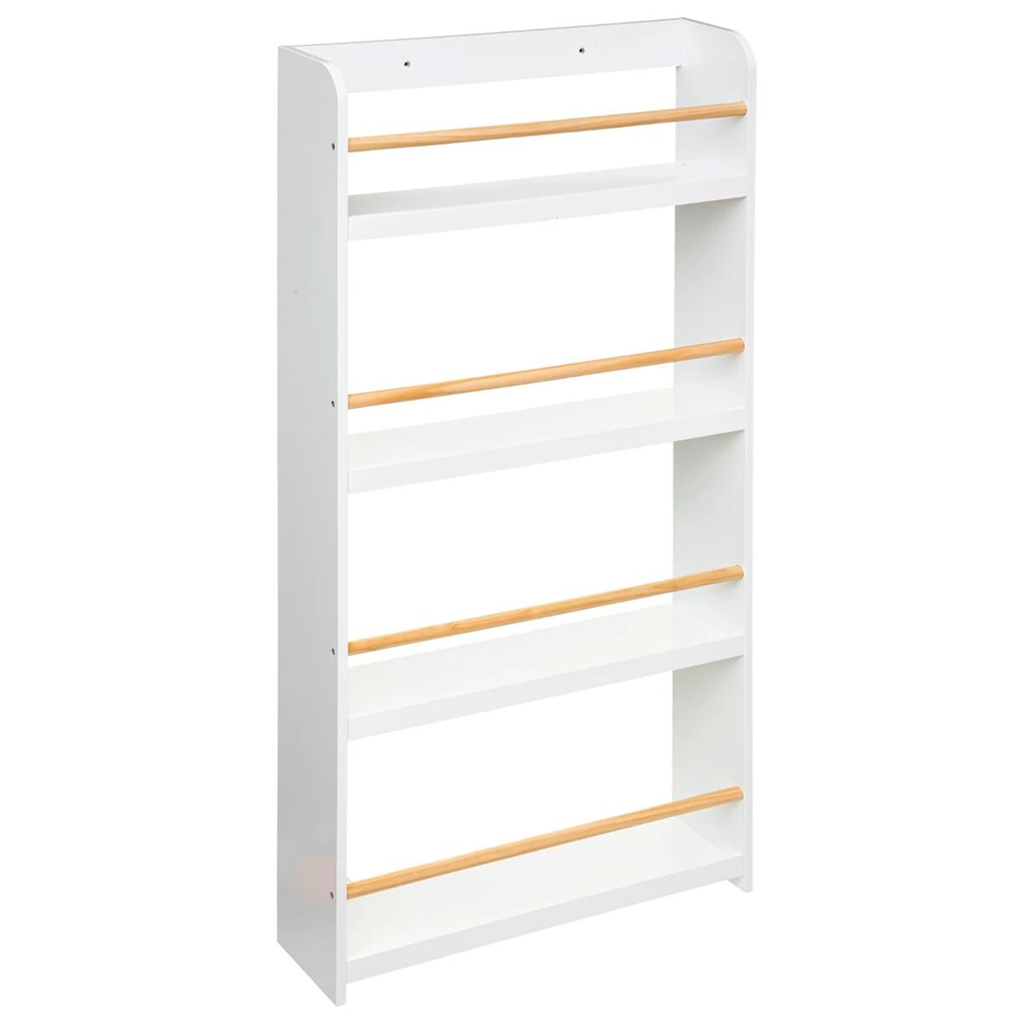 Children's bookstore with 4 shelves atmospheric white made of MDF L. 55 x P. 15 x H. 118 cm.