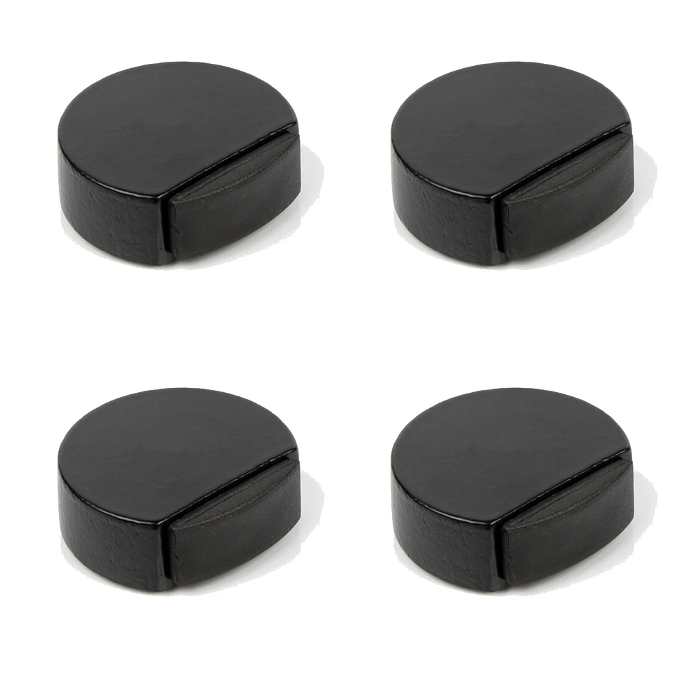 4 Un. TOPE de Puerta adhesivo en madera lacada negro 45x42MM