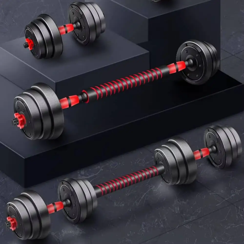 3 in 1 multifunctional adjustable dumbbell set, adjustable with optional handle, straight bar, for push-ups, 40 kg, 50kg, home gym weights for men