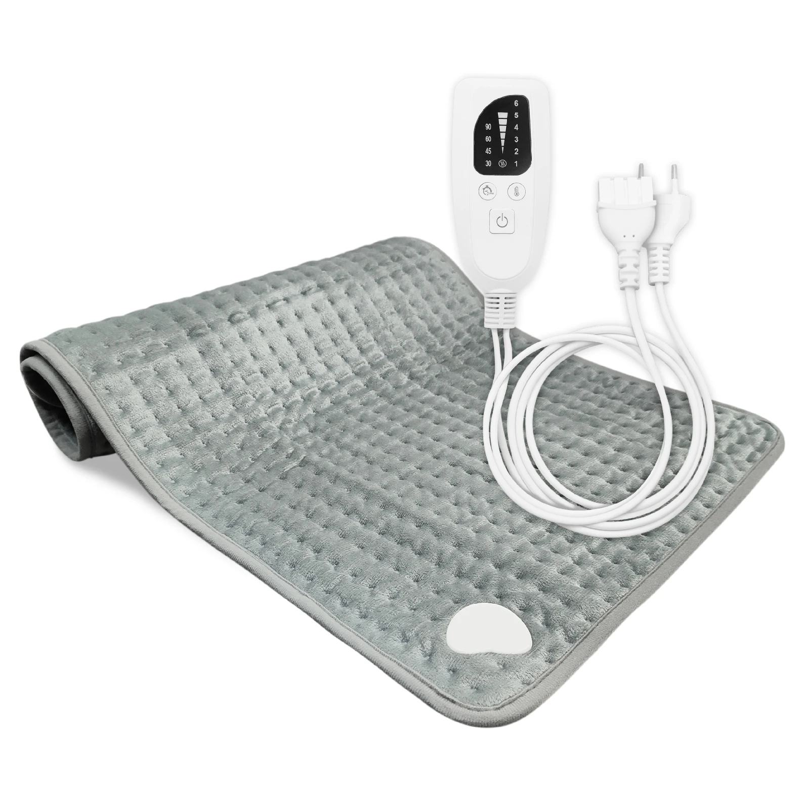 LED ATOMANT Manta Eléctrica Lumbar 85x43cm 150W, Función de Temporizado y Apagado Automático, 6 Niveles de Temperatura, Tejido Ultrasuave