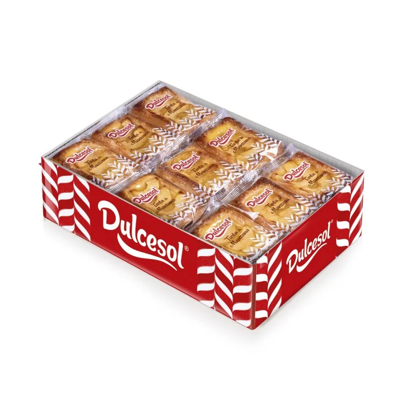 Tartas de Manzanas Dulcesol - Caja 2 kg - 24/28 Unidades de Tartas de Manzana. Envueltas Individualmente