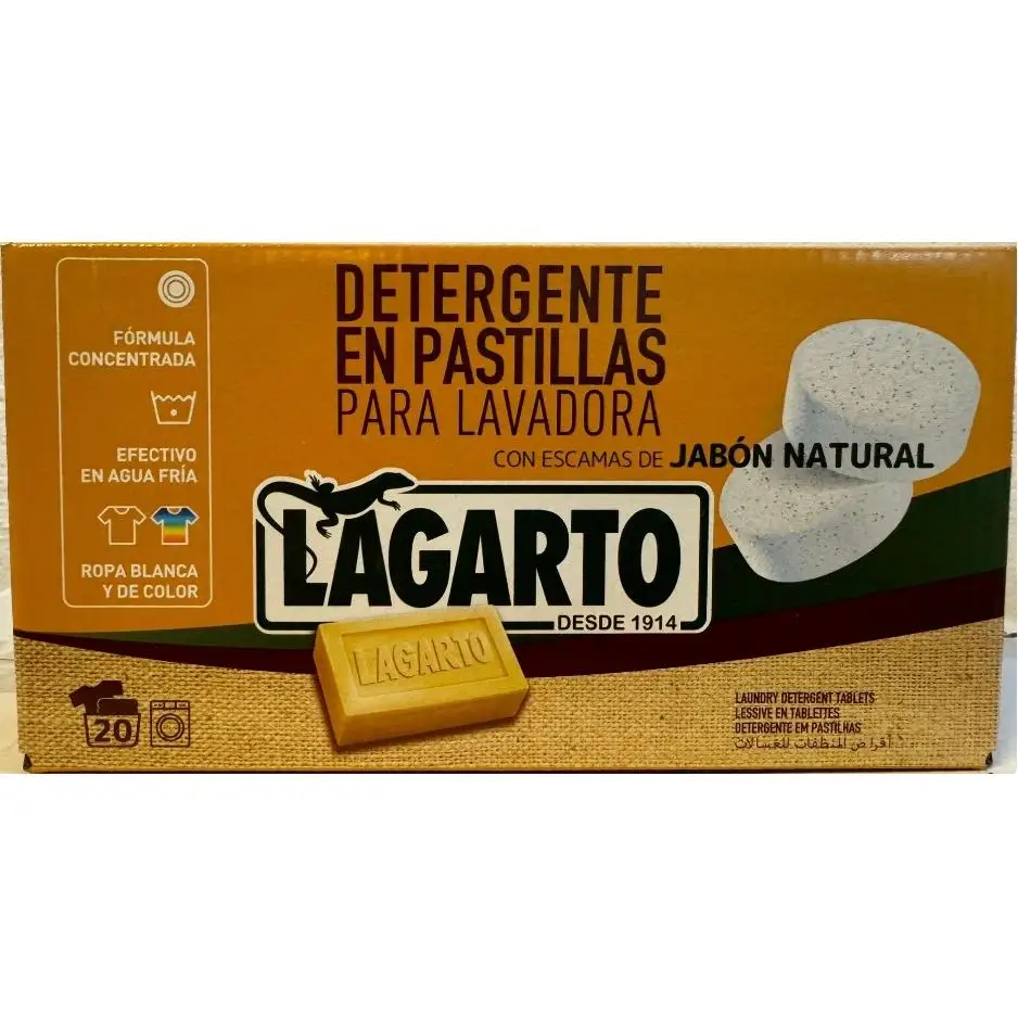 Pastillas de lavadora detergente lagarto todo en 1