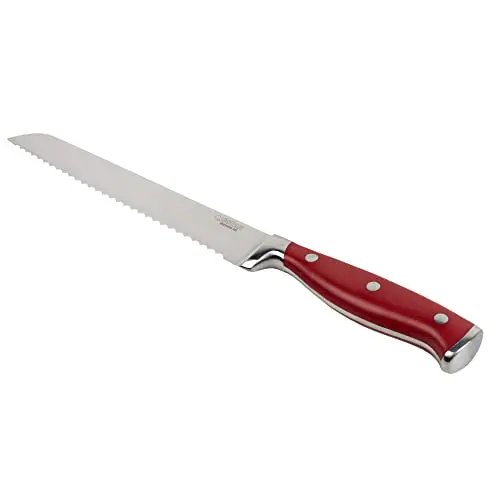 COFAN - Cuchillo Panero con forjado francés | En Color Rojo | Medida de la hoja de 21 cm