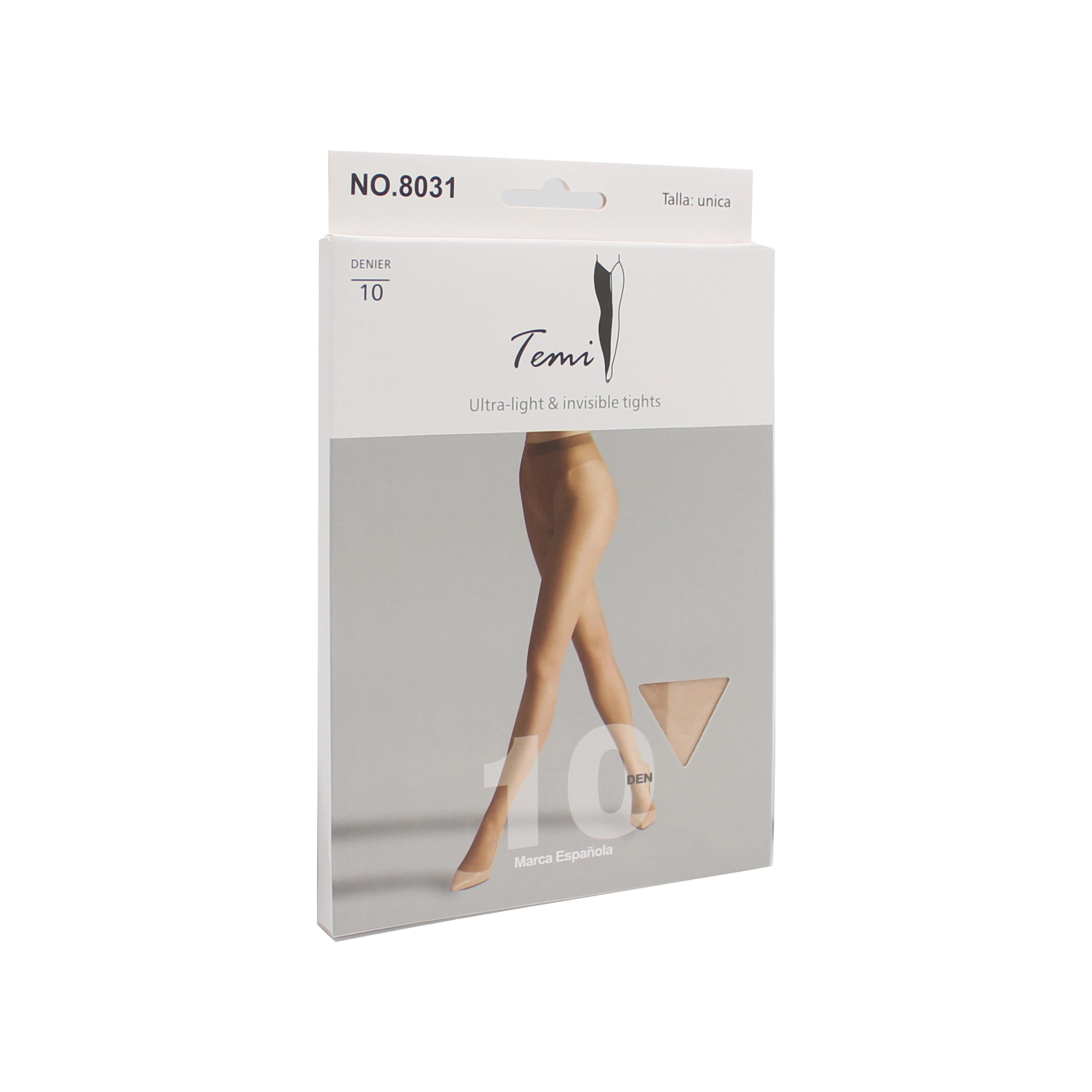 Temil Women's Transparent Half Pantyhose 10 Den One Size