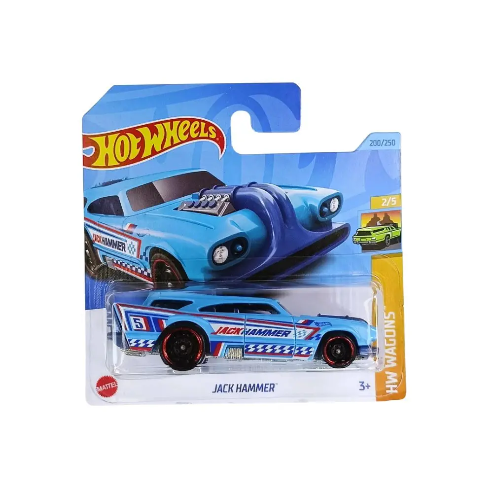 HOT WHEELS - HW WAGONS - JACK HAMMER (200/250) - LIGHT BLUE (HALF CARD), HW200_ASS37, TIENDA CON LICENCIA OFICIAL
