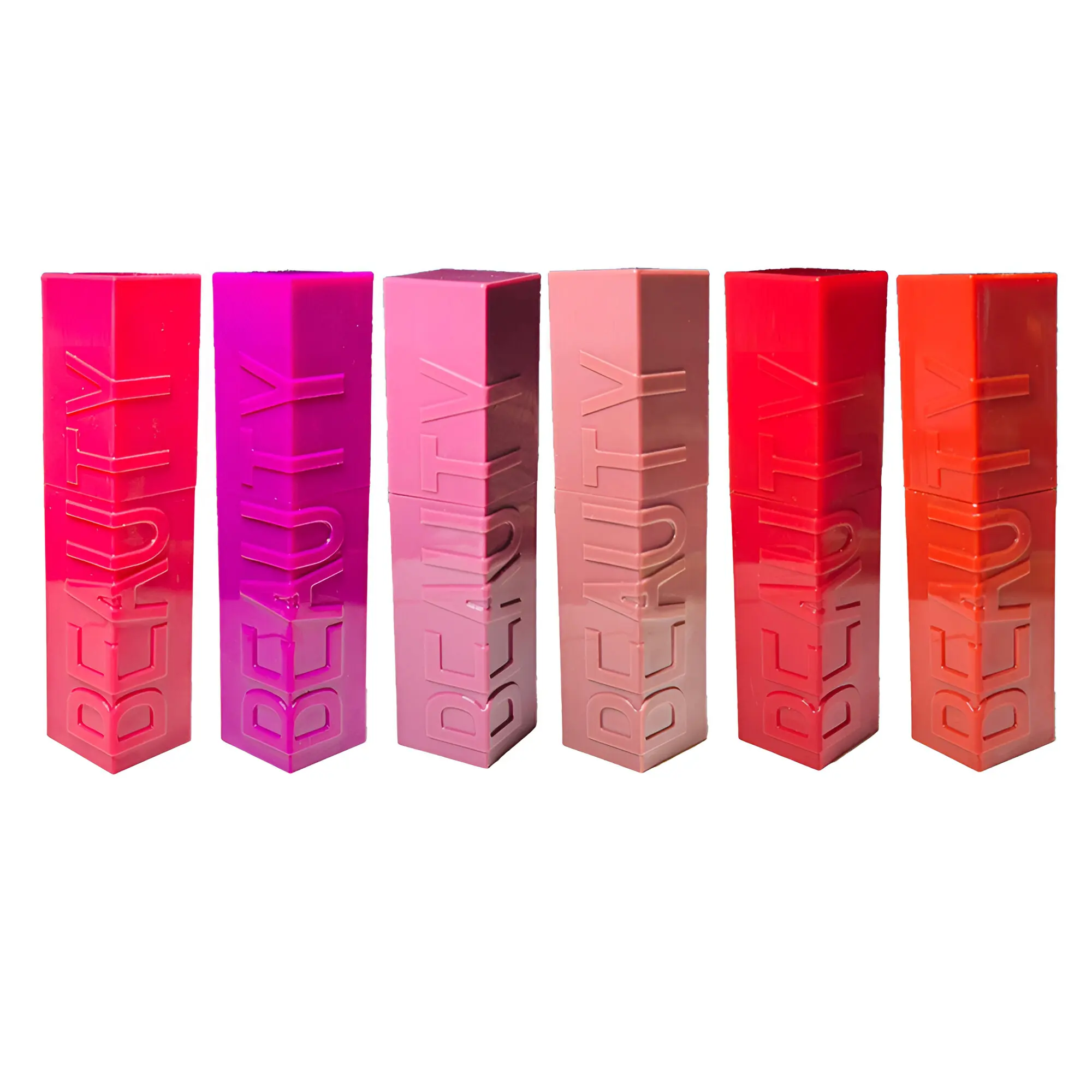 Pack 6 Pintalabios Líquidos Hidratantes | Set Gloss Profesional Tonos Nude, Rosa y Rojo | Maquillaje Labios Larga Duración - Marukatsu