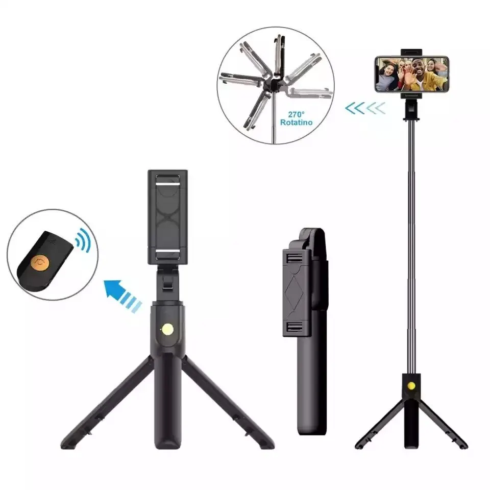 Palo Selfie Trípode, 3 en 1 Selfie Stick Móvil Bluetooth con Inalámbrico Control Remoto, Monópode Extensible para Phone 14/14 Pro/ 11 Pro MAX / 11 Pro/, Galaxy S10 / S9, Huawei, Xiaomi
