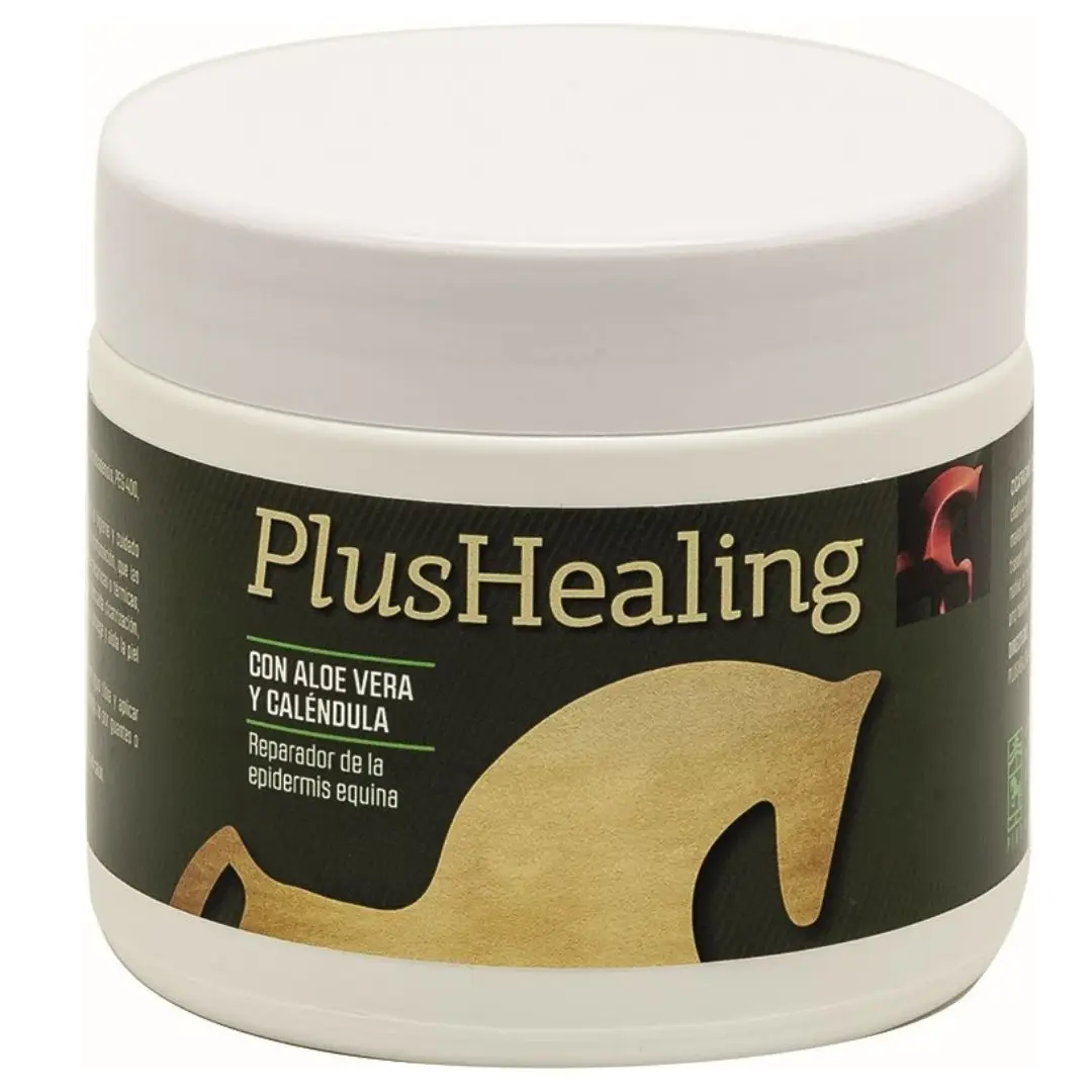 PLUSHEALING for chafing and abrasions in pine lab horses. 500ml container