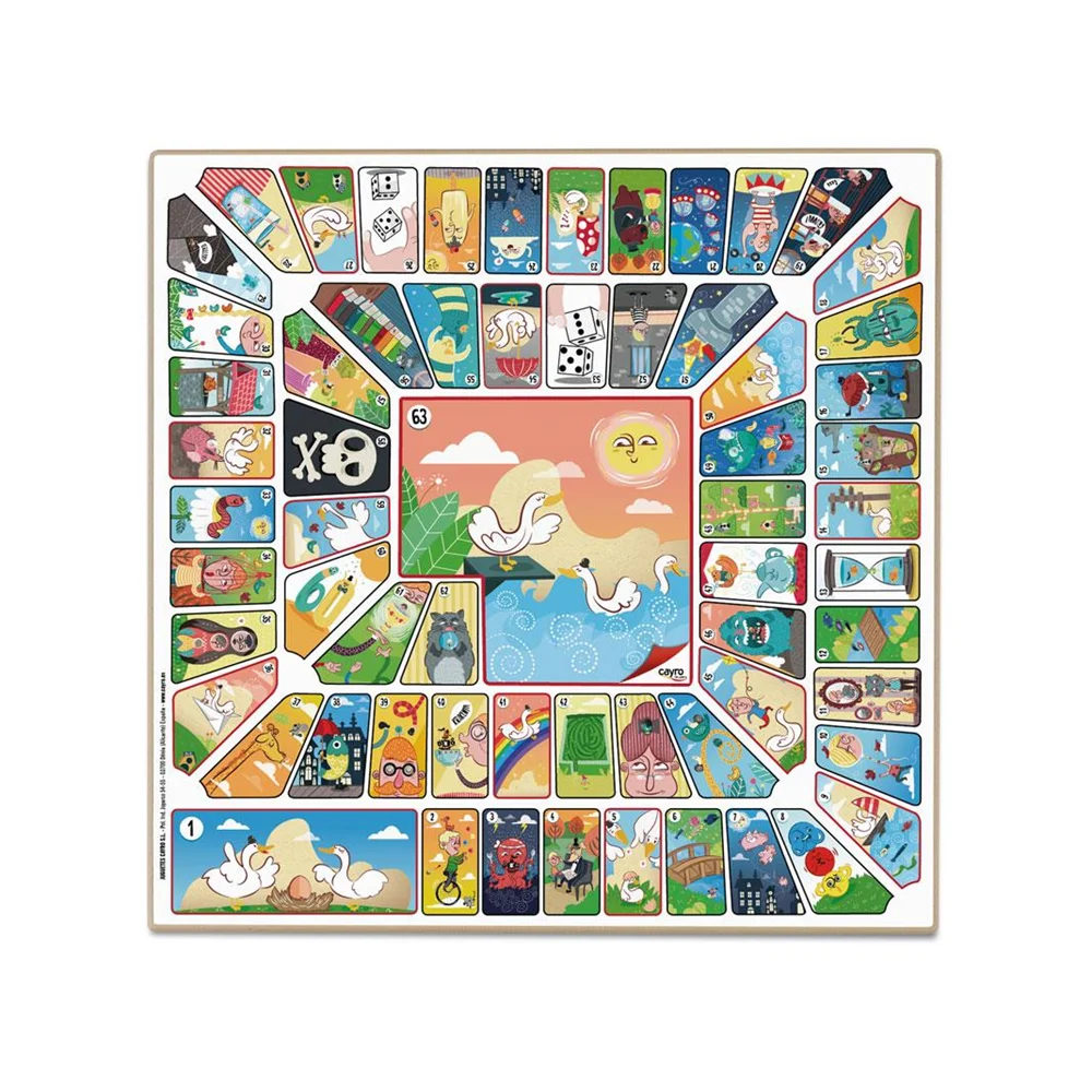 Parchis board - wooden goose 33x33 cm (cayro t-135)