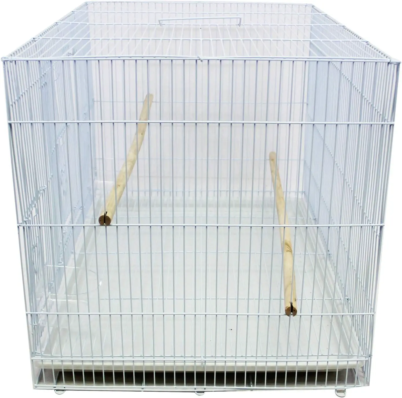 Bps metal parrot cage for birds bird house parakeet canaries large cage with feeder booster 60x39.5x40cm white #3