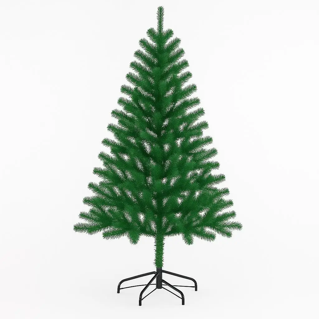 Árbol de Navidad artificial verde 120cm 150cm 180cm 210cm 240cm, árbol navideño grande y frondoso para decoración del hogar, oficina y tienda, soporte metálico resistente, ramas de PVC perfectas para adornos, guirnaldas y fiestas navideñas