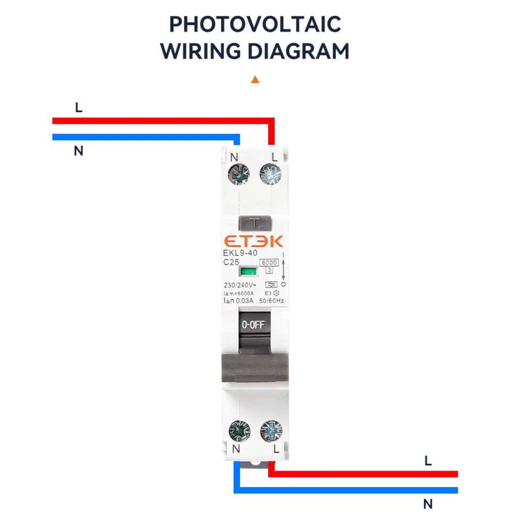 Super Immunized Differential Class A SI 30mA 2P F + N 6ka Reduced Space (25A 32A 40A) ETEK #4