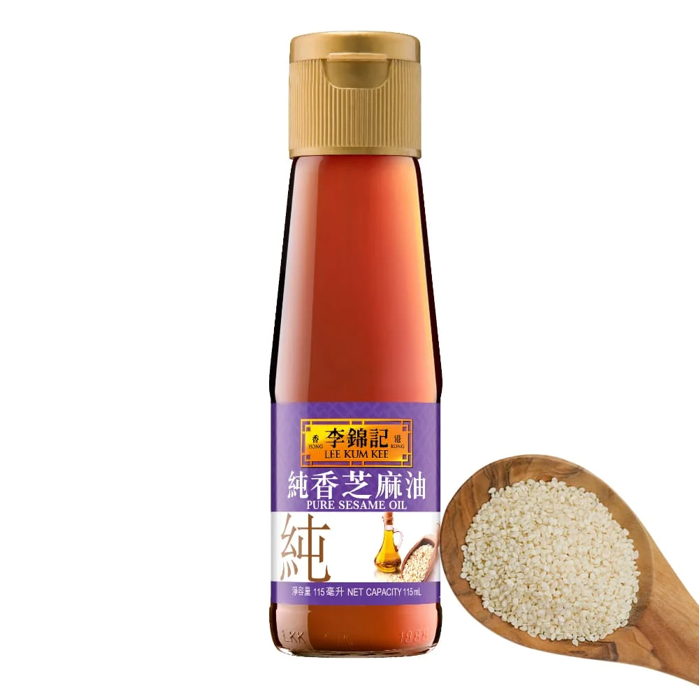 Aceite de Sésamo 100% Puro Lee Kum Kee - 207 ml y 410 ml, Ideal para Cocina Asiática