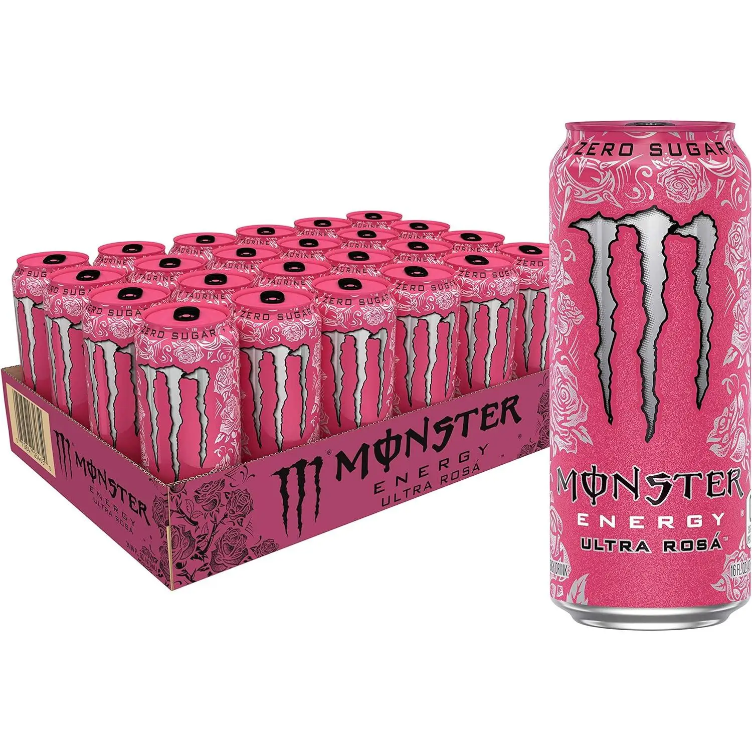 Monster Energy Ultra Rosa Nacional Bebida energética sin azúcar 500ml caja 24u Sabor nacional 2024