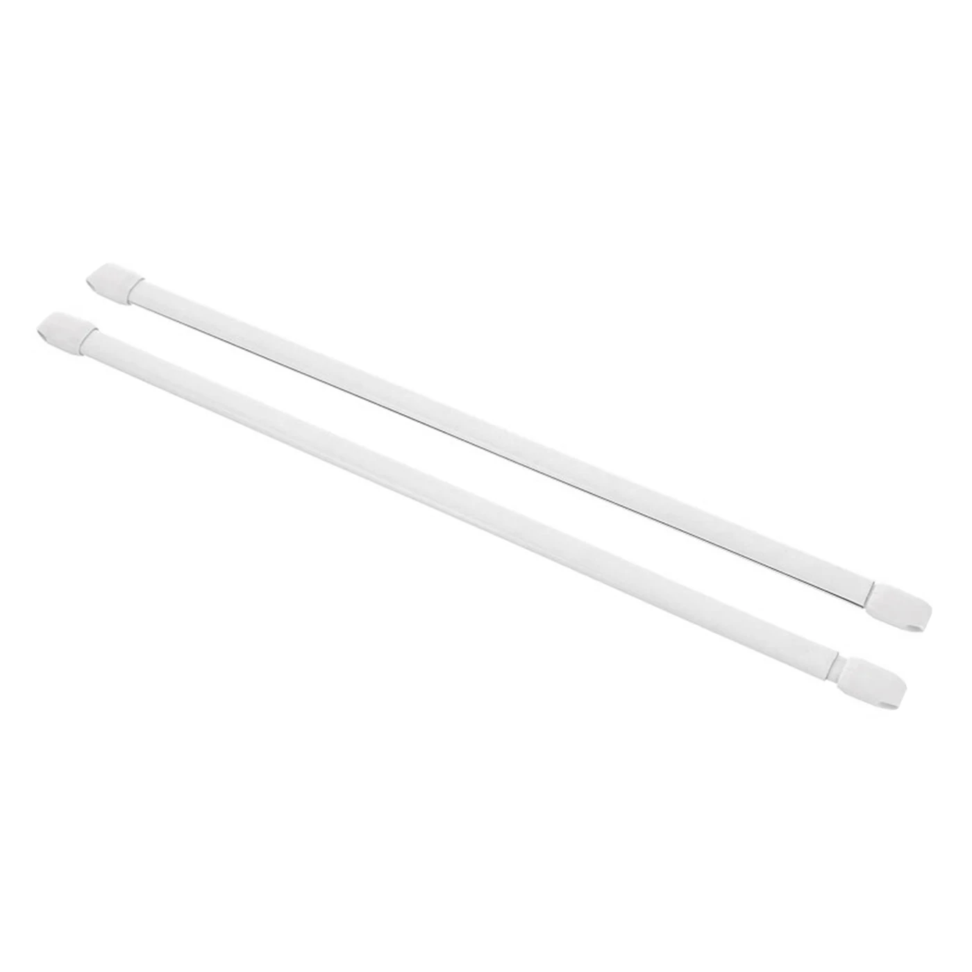 Pack de 2 Piezas de Barra Extensible para Cortinas, Barra Blanca Ajustable, Barra de Tensión para Cocina. Variedad de Medidas