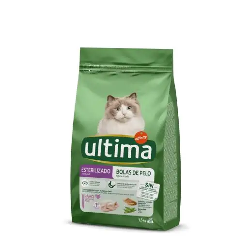 Ultima Pienso Sterilized Bolas de Pelo para Gatos (Gatos , Comida , Pienso) - 1.5 Kg