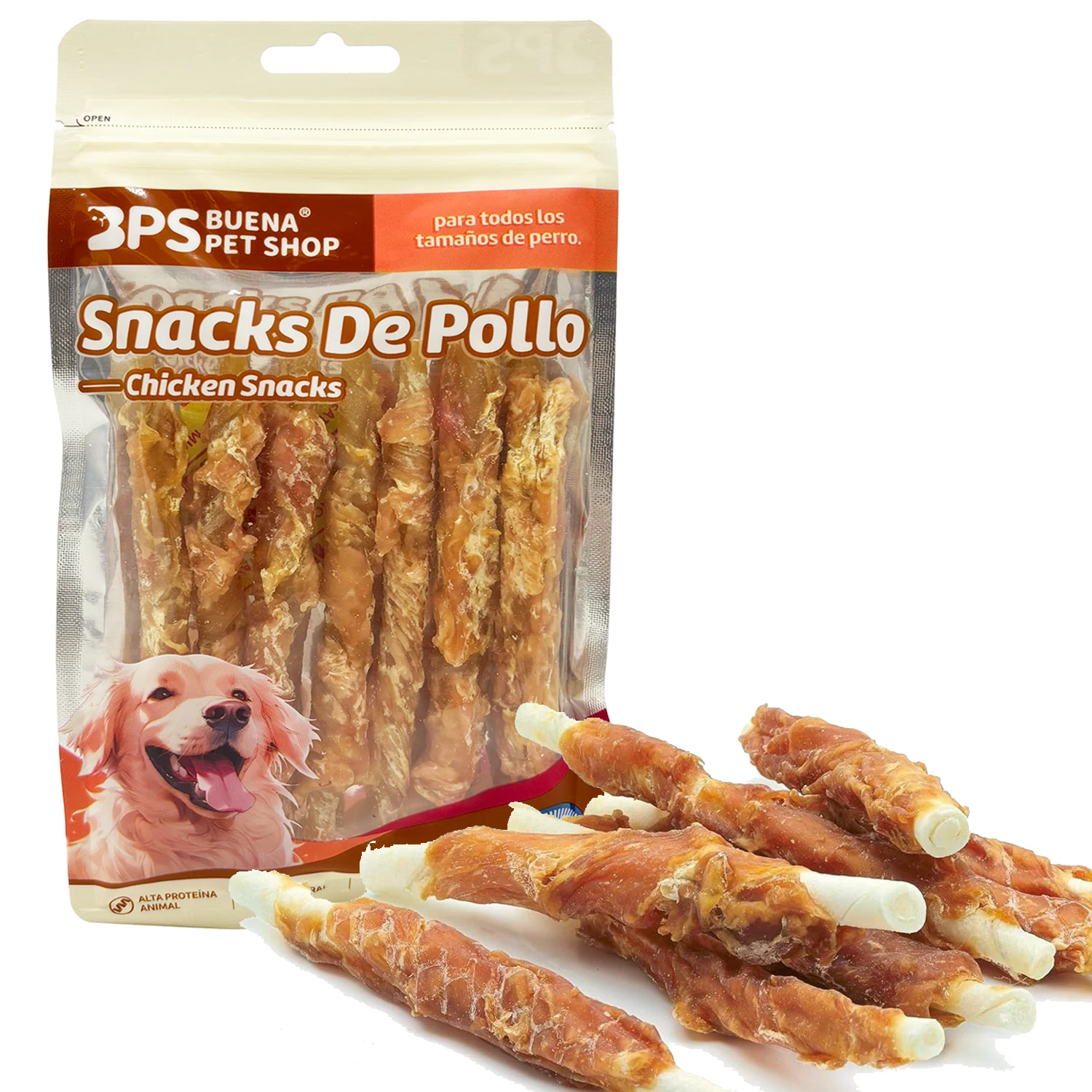 6 Pcs Snack Pollo Palitos para Perros 12cm Stick Fortalecedor de Dientes Stick Dental Dog Snack BPS-5149