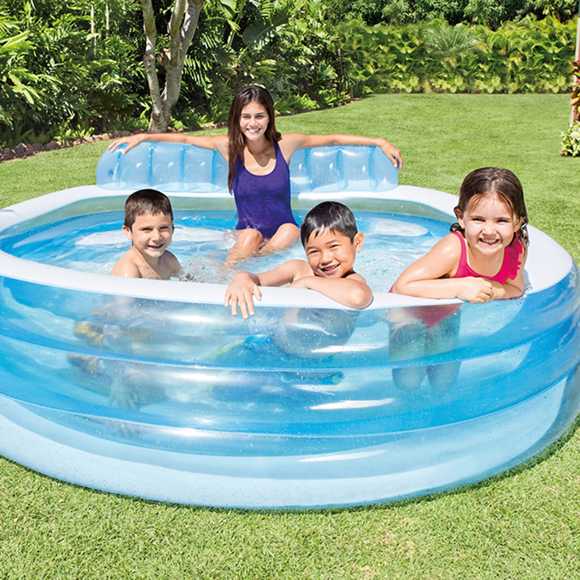 Inflatable pool intex with armchair 229x218x79 cm - 590 l