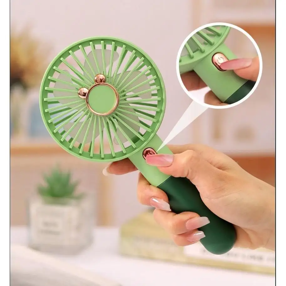 FGNS Ventilador de mano, Batería Lition ventilador portátil, ventilador recargable USB, Ventilador personal a batería con 3 velocidades para oficina,exteriores, escuela, trabajo, camping,etc.