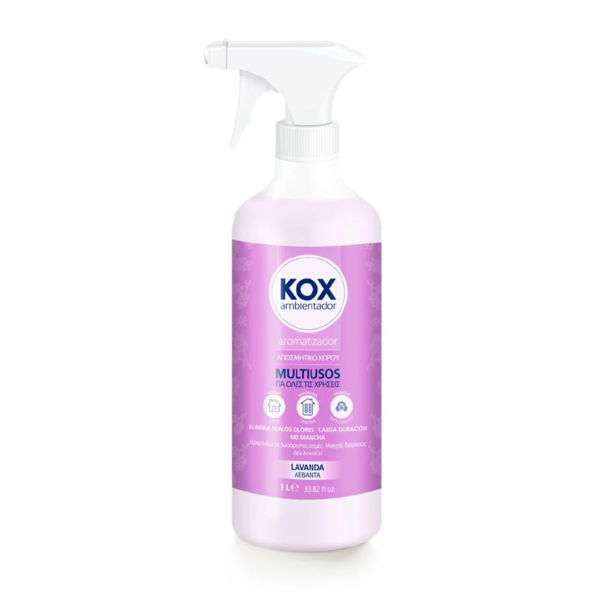 Kox Ambientador Lavanda Pistola 1L - Eliminador de Olores Desagradables