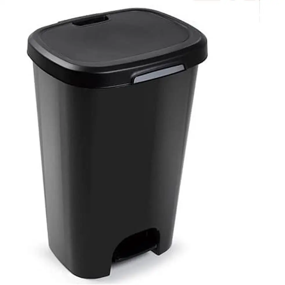C.a - plastic trash can with pedal opening - bpa free - 50 liters - 63.5cm x 41cm x 36cm