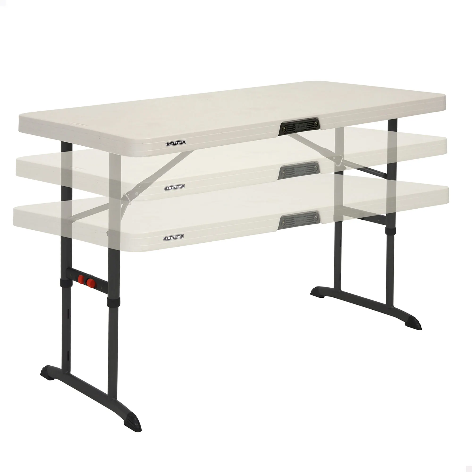 Mesa plegable ajustable en altura Lifetime 122x61x61-86 cm