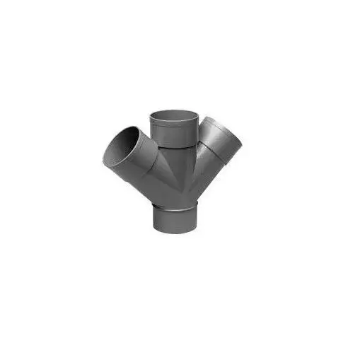 Hidrotecnoagua Derivación Doble Plana PVC Evacuación M-H Ø 110 - 45 Grados TECNOAGUA DDP11045