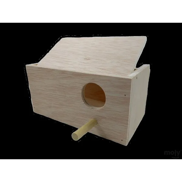 MOLY Nido Periquito Madera Abertura Frontal 20x9.5x10.5cm