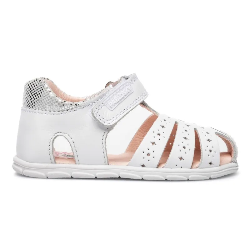 Zapatos primeros pasos bebé niña PABLOSKY 067000 SANDALIA BAREFOOT BLANCO 37738 26V