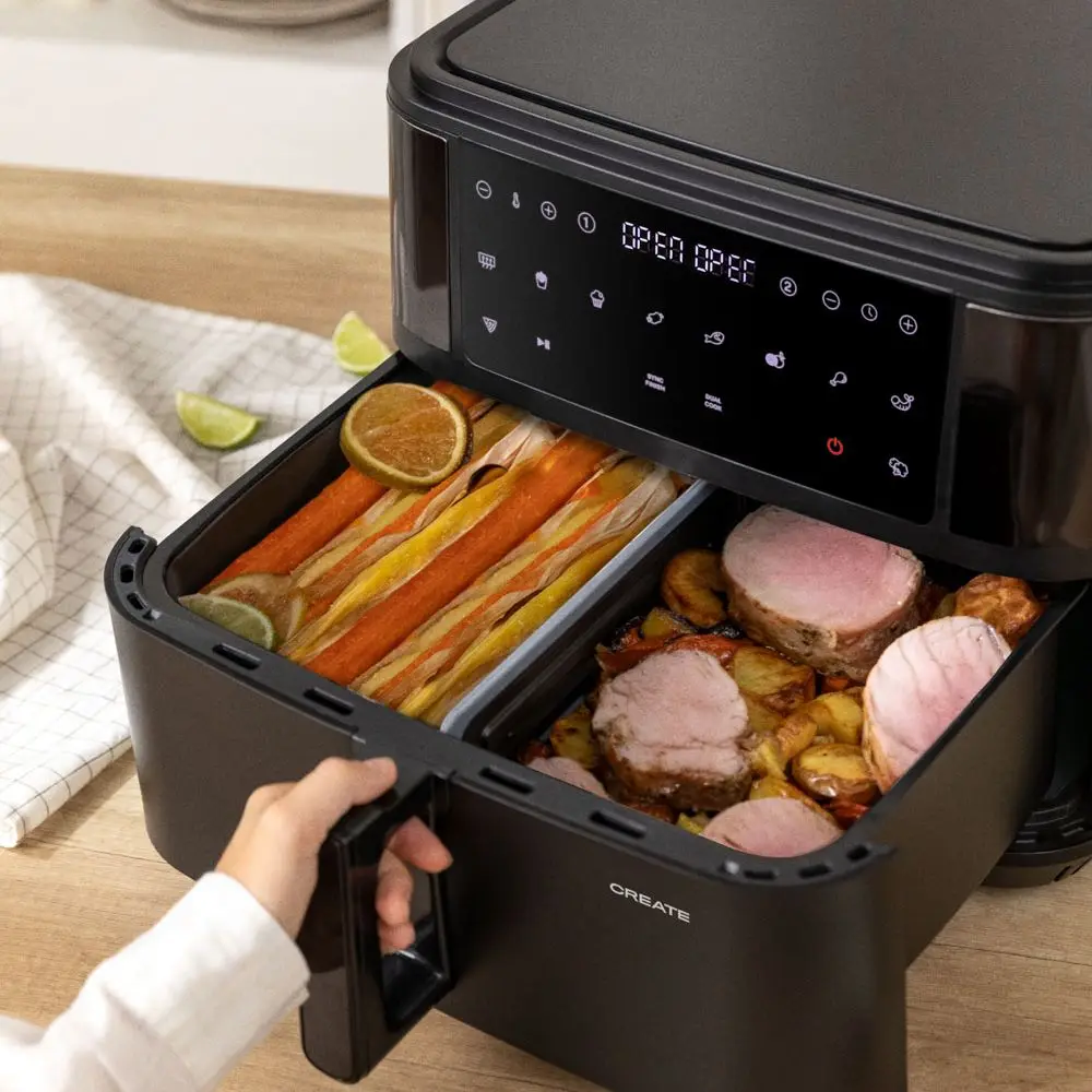 CREATE - Freidora de aire 10 L con separador - AIR FRYER DUAL