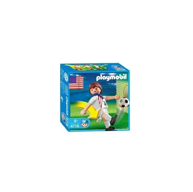 PLAYMOBIL ® JUGADOR DE FÚTBOL EEUU, 4716, TIENDA CON LICENCIA OFICIAL, PRODUCTO CON LICENCIA OFICIAL, ENVIO 24-48 HORAS PENÍNSULA, PIEZAS, CLICKS, COLECCIONABLES,  JUGUETES, FIGURA, MUÑECO, FAMOBIL,
