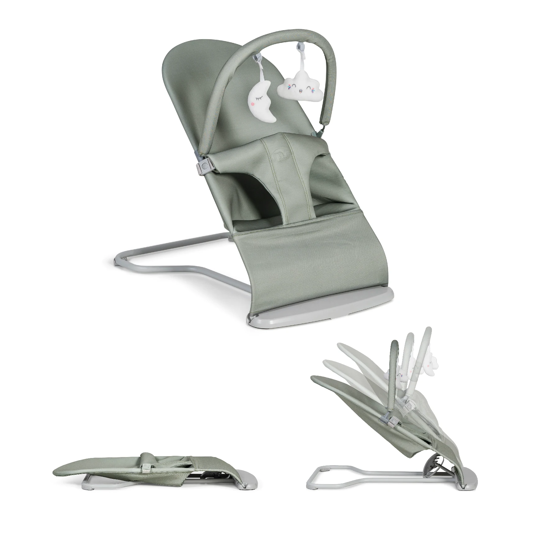 ms Hamaca para Bebé Lullaby - Hamaca con vaivén Natural - Plegable Y Portatil 2 En 1 Mecedora Y Silla