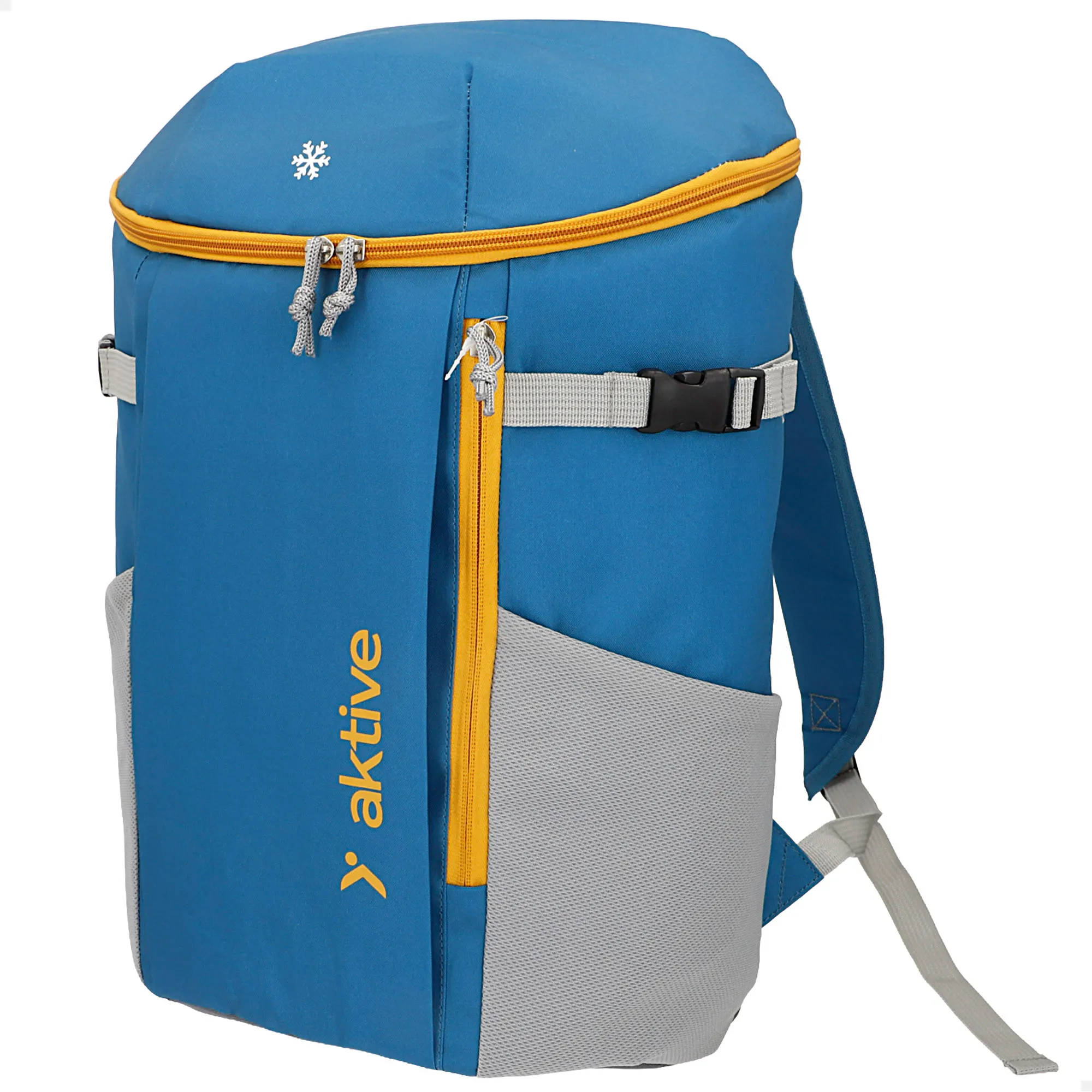 Aktive - Mochila nevera 15 L, 27x20x43 cm, con bolsillos laterales, bolsillo frontal con cremallera, asas ajustables, materiales isotérmicos, nevera portátil, tirantes ajustables, para playa, para