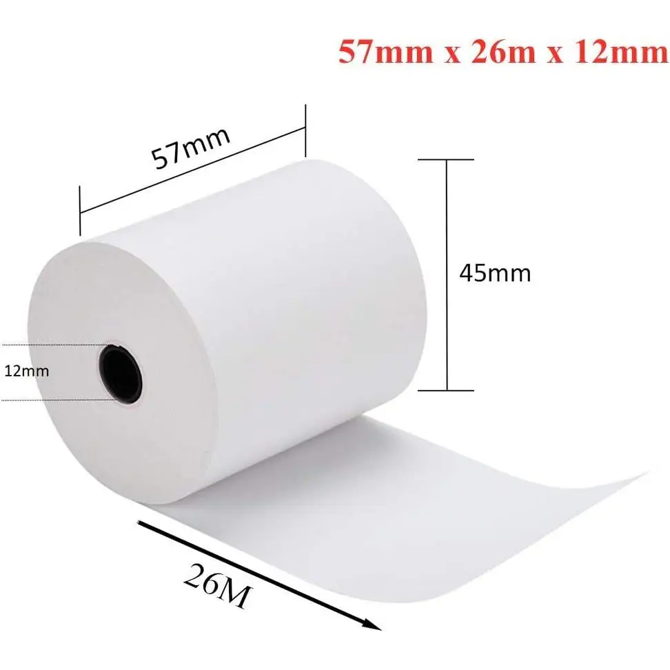 Silberg thermal paper 57 x 45 mm (50 rolls) tiles and dataphones