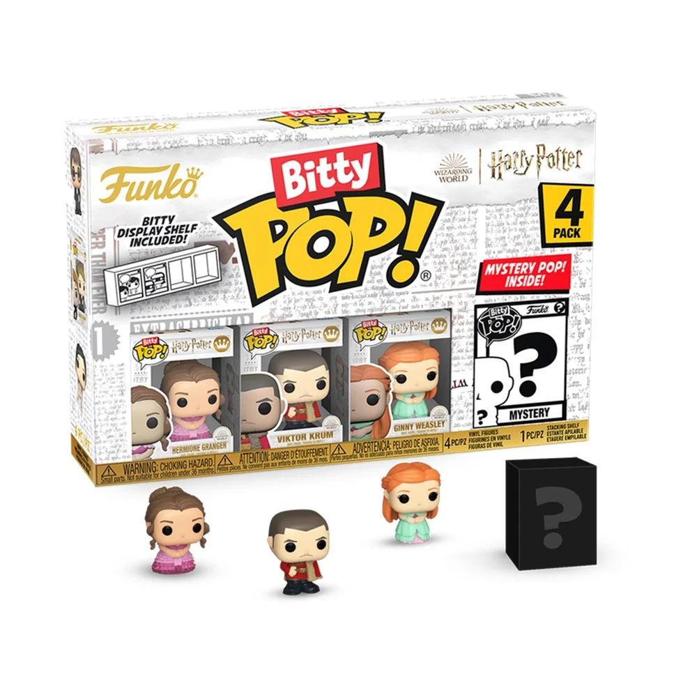 FUNKO BITTY POP! HARRY POTTER - HERMIONE GRANGER, VIKTOR KRUM, GINNY WEASLEY Y ¿?, 83655, TIENDA CON LICENCIA OFICIAL