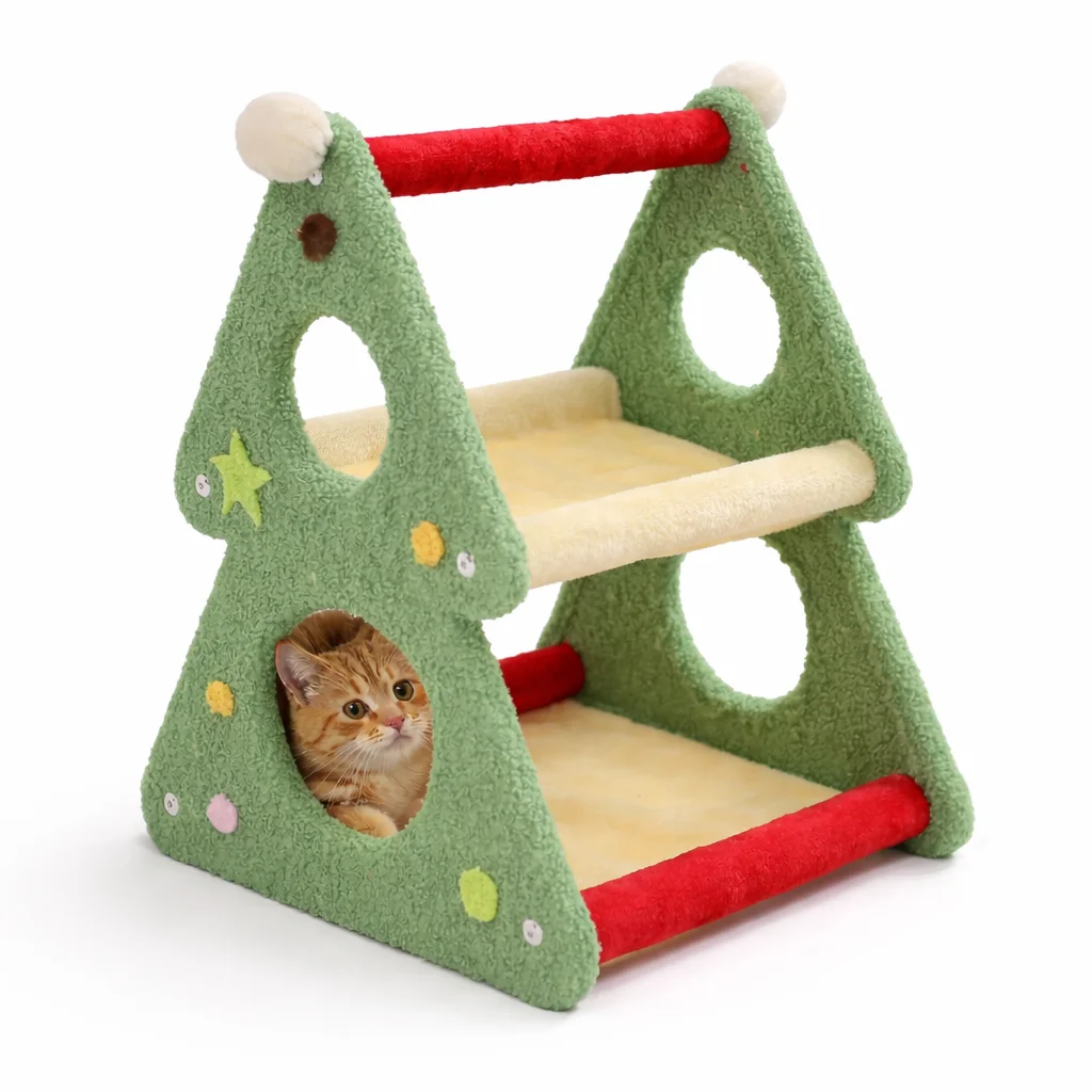 Mini parque de aventuras para gatos PETOO | torre de juego de dos niveles 🐱