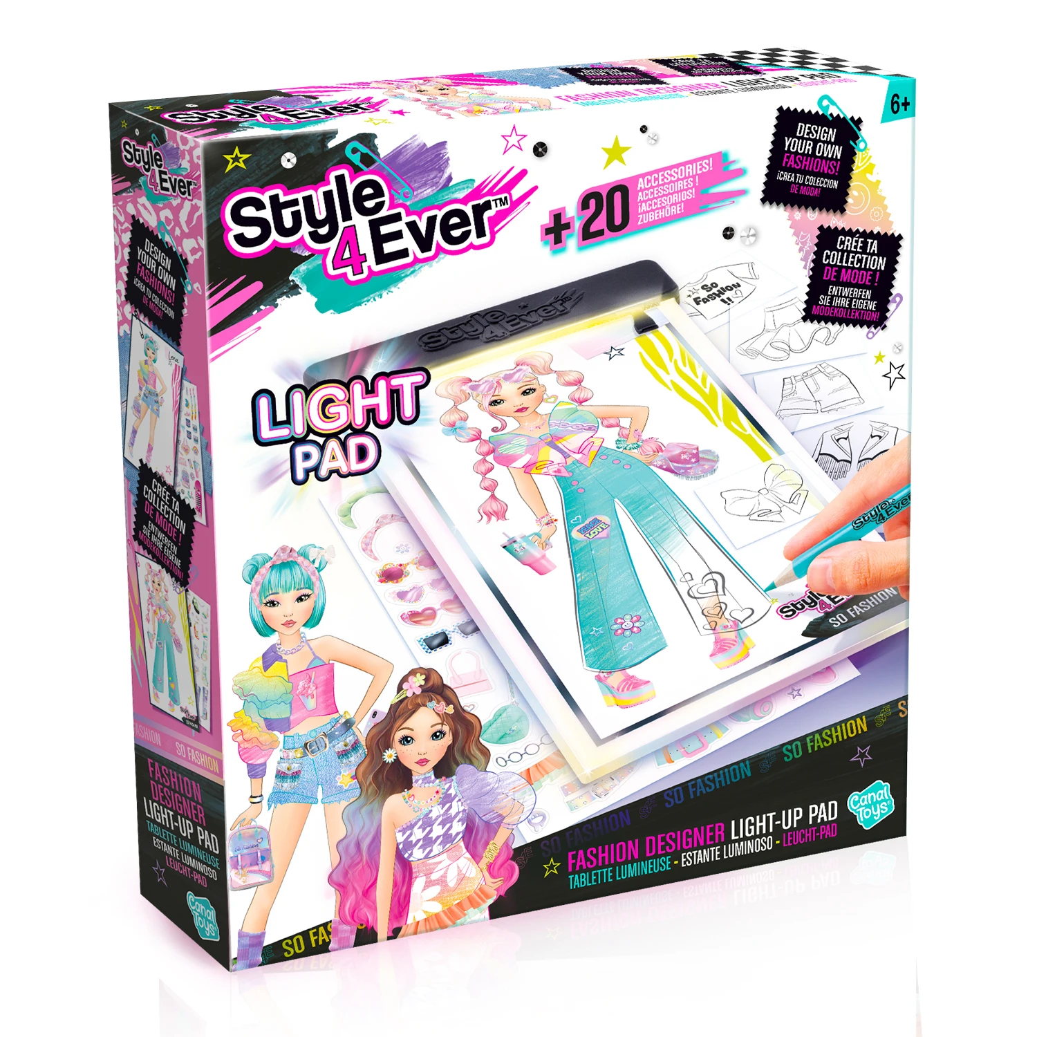 Fashion Designer Light-Up Pad - Style 4 Ever - Canal Toys - OFG320