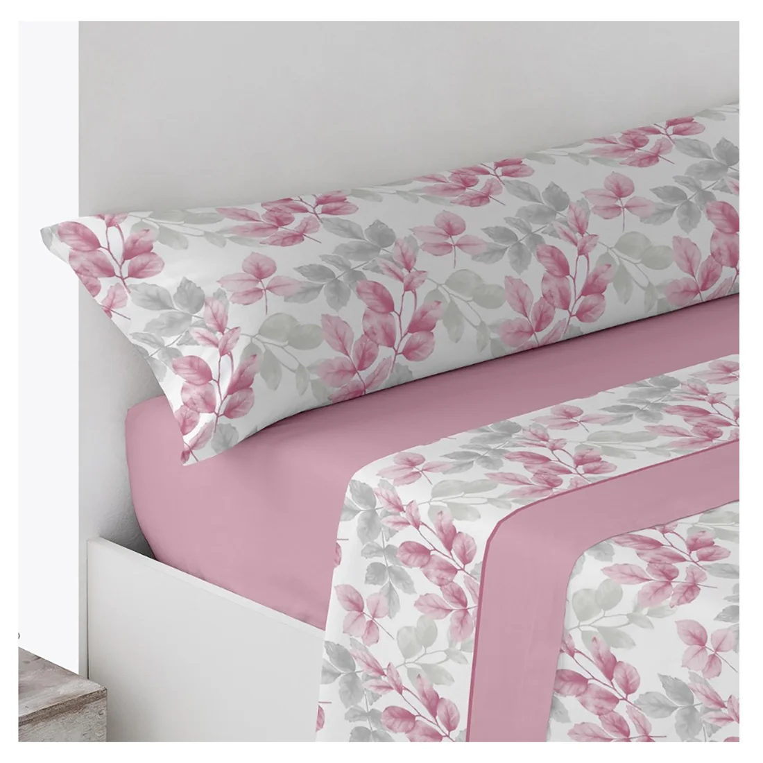 Acomoda Textil – Juego Sábanas Microfibra con Bajera Ajustable, Encimera y Funda Almohada para Cama Individual y Matrimonio. Sábanas Verano-Invierno Cómodas y Transpirables. (Tauste Rosa, Cama 90 cm)