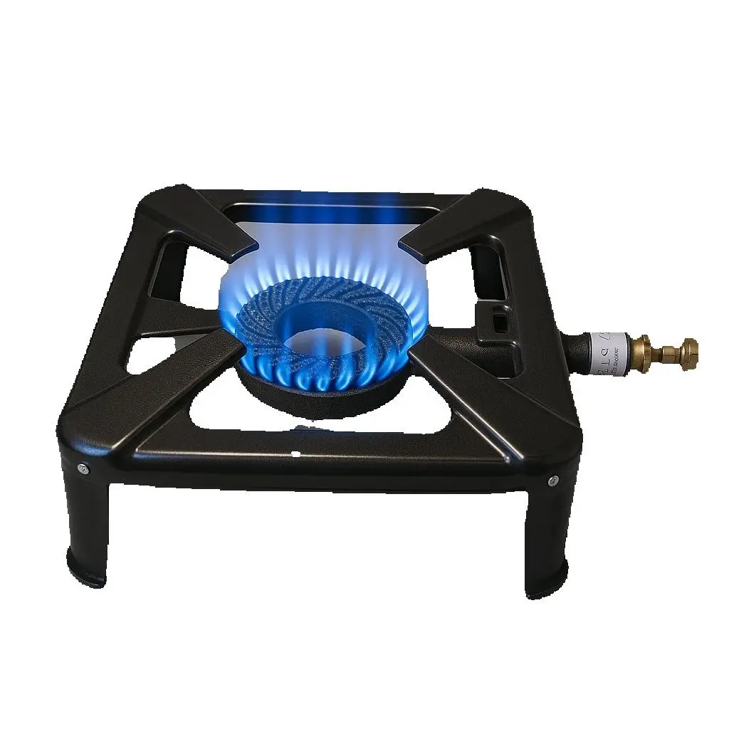 Hornillo de Gas Portátil para Cocina Exterior ,Ideal para Camping, Paellas y Caza, con Quemador de Alta Potencia y Estructura Metálica Reforzada